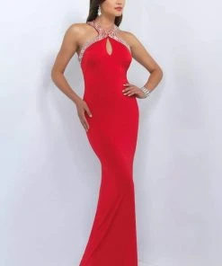 Blush By Alexia Designs - 11031 Bejeweled Halter Cutout Sheath Gown 9 Blush By Alexia Designs - 11031 Bejeweled Halter Cutout Sheath Gown