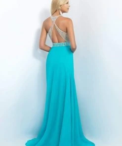 Blush By Alexia Designs - 11052 Beaded Halter Neck Chiffon Gown 8 Blush By Alexia Designs - 11052 Beaded Halter Neck Chiffon Gown