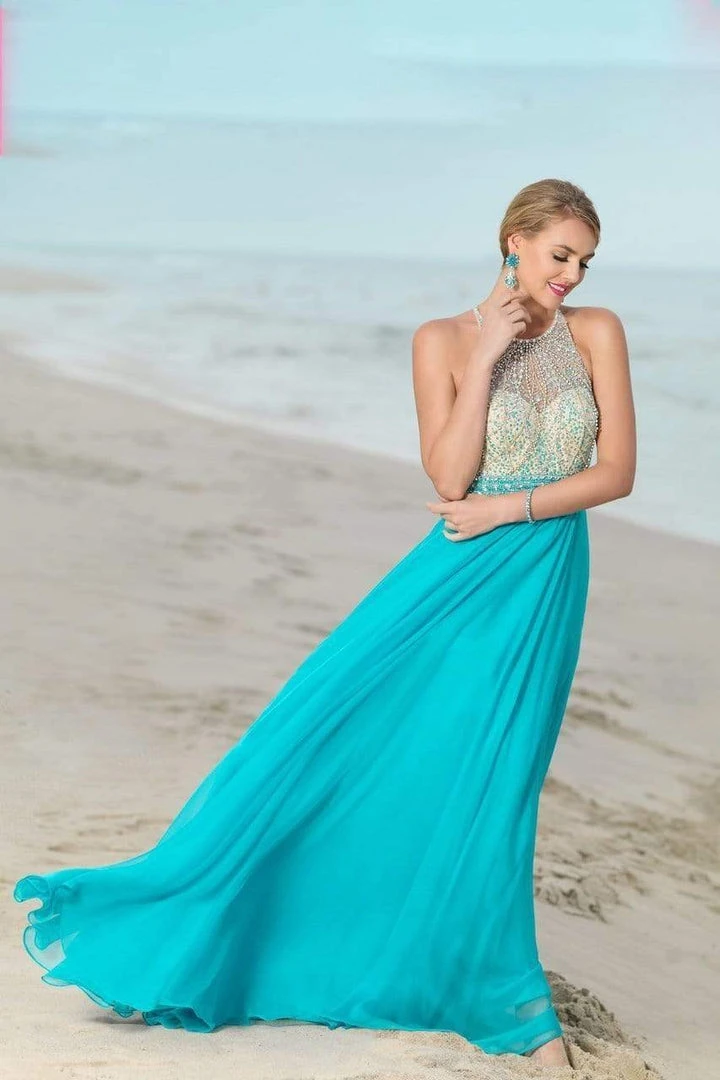 Blush By Alexia Designs - 11052 Beaded Halter Neck Chiffon Gown 5 Blush By Alexia Designs - 11052 Beaded Halter Neck Chiffon Gown