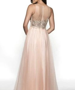 Formal Gowns Blush By Alexia Designs - 11748 Beaded Illusion Bateau A-Line Dress
