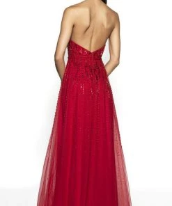 Blush By Alexia Designs - 11756 Beaded Halter Tulle A-line Dress Formal Gowns