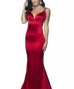 Blush By Alexia Designs - 11892 Plunging Open Back Empire Mermaid Gown Formal Gowns