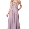 Blush By Alexia Designs - 11920 Jewel Beaded Top Flowy Chiffon Gown