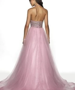 Blush By Alexia Designs - 5708 Beaded Halter Tulle Ballgown Formal Gowns