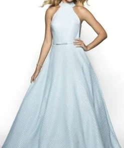 Blush By Alexia Designs - 5709 High Halter Ballgown With Open Back