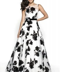 Blush By Alexia Designs - 5722 Illusion Bateau Floral Dress