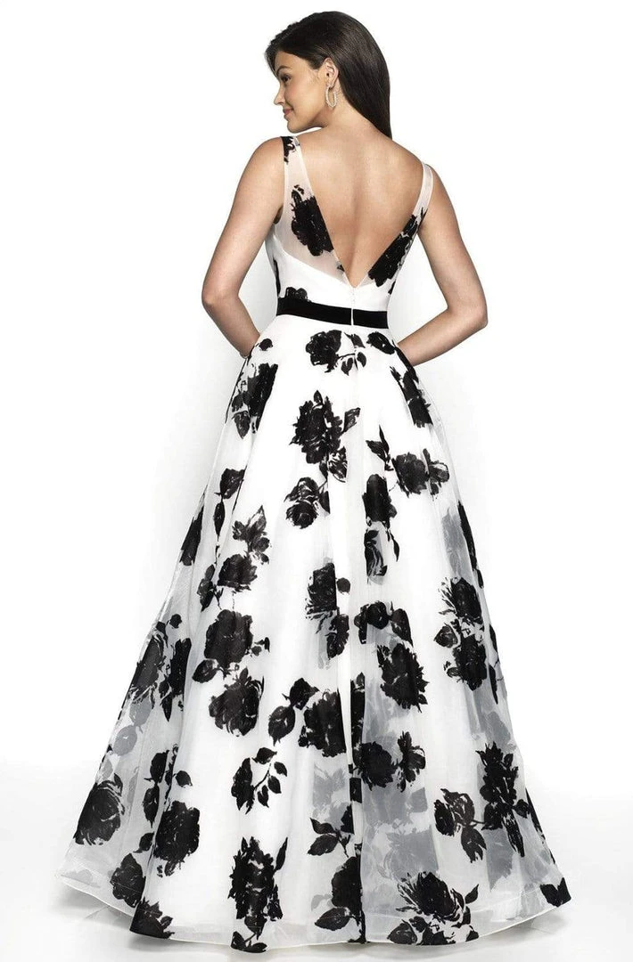 Blush By Alexia Designs - 5722 Illusion Bateau Floral Dress 4 Blush By Alexia Designs - 5722 Illusion Bateau Floral Dress