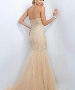 Blush By Alexia Designs - 7003 Strapless Sequined Mermaid Gown
