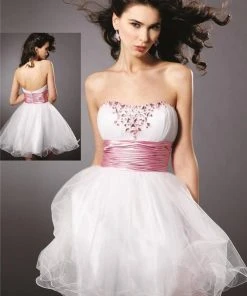 Cocktail Dresses Blush By Alexia Designs - 9126 Strapless Embellished Cocktail Dress