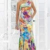 Blush By Alexia Designs - 9303 One Shoulder Floral Printed Long Dress Formal Gowns 1 Blush By Alexia Designs - 9303 One Shoulder Floral Printed Long Dress Formal Gowns