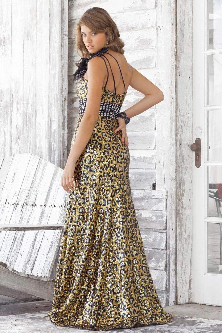 Blush By Alexia Designs - 9340 One Shoulder Printed Long Dress 4 Blush By Alexia Designs - 9340 One Shoulder Printed Long Dress