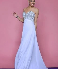 Blush By Alexia Designs - 9587 Strapless Sequined Long Dress Formal Gowns