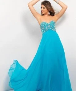 Blush By Alexia Designs - 9587 Strapless Sequined Long Dress Formal Gowns