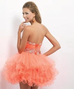 Cocktail Dresses Blush By Alexia Designs - 9664 Sweetheart Ruffled Tulle Cocktail Dress