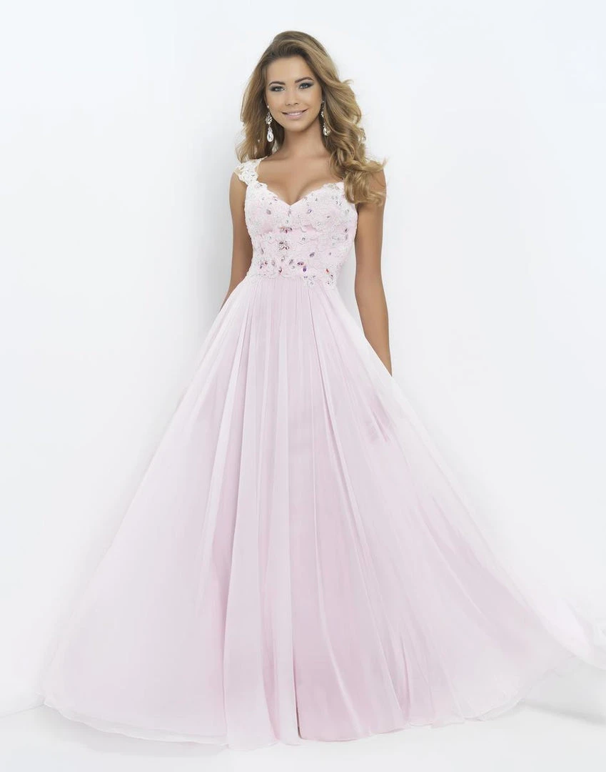 Blush By Alexia Designs - 9986 V Neck Cap Sleeve Long Dress Formal Gowns 3 Blush By Alexia Designs - 9986 V Neck Cap Sleeve Long Dress Formal Gowns