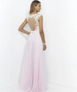 Blush By Alexia Designs - 9986 V Neck Cap Sleeve Long Dress Formal Gowns 5 Blush By Alexia Designs - 9986 V Neck Cap Sleeve Long Dress Formal Gowns