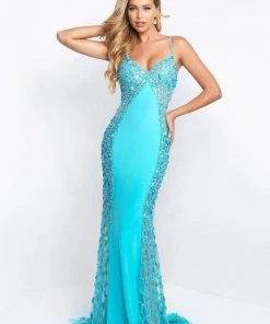 Blush By Alexia Designs - C1003 Beaded V-neck Sheath Dress 7 Blush By Alexia Designs - C1003 Beaded V-neck Sheath Dress