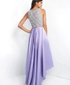 Formal Gowns Blush By Alexia Designs - C1037 Beaded Bateau Neck High Low Dress