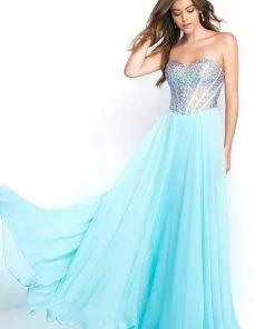 Formal Gowns Blush By Alexia Designs - C1077 Beaded Sweetheart Chiffon A-line Gown