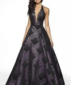 Formal Gowns Blush By Alexia Designs - C2053 Plunging Halter Ballgown 7 Formal Gowns Blush By Alexia Designs - C2053 Plunging Halter Ballgown