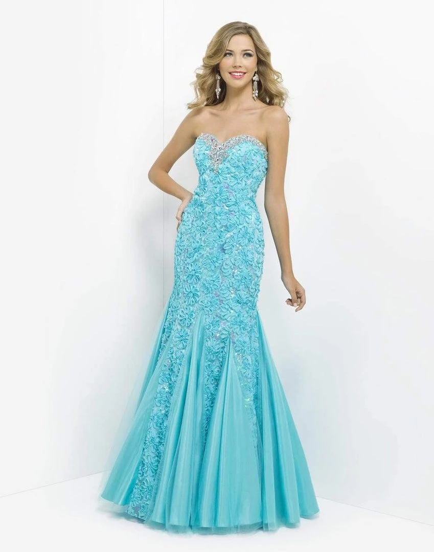 Formal Gowns Blush By Alexia Designs - Embroided Floral Strapless Mermaid Gown 9582 4 Formal Gowns Blush By Alexia Designs - Embroided Floral Strapless Mermaid Gown 9582