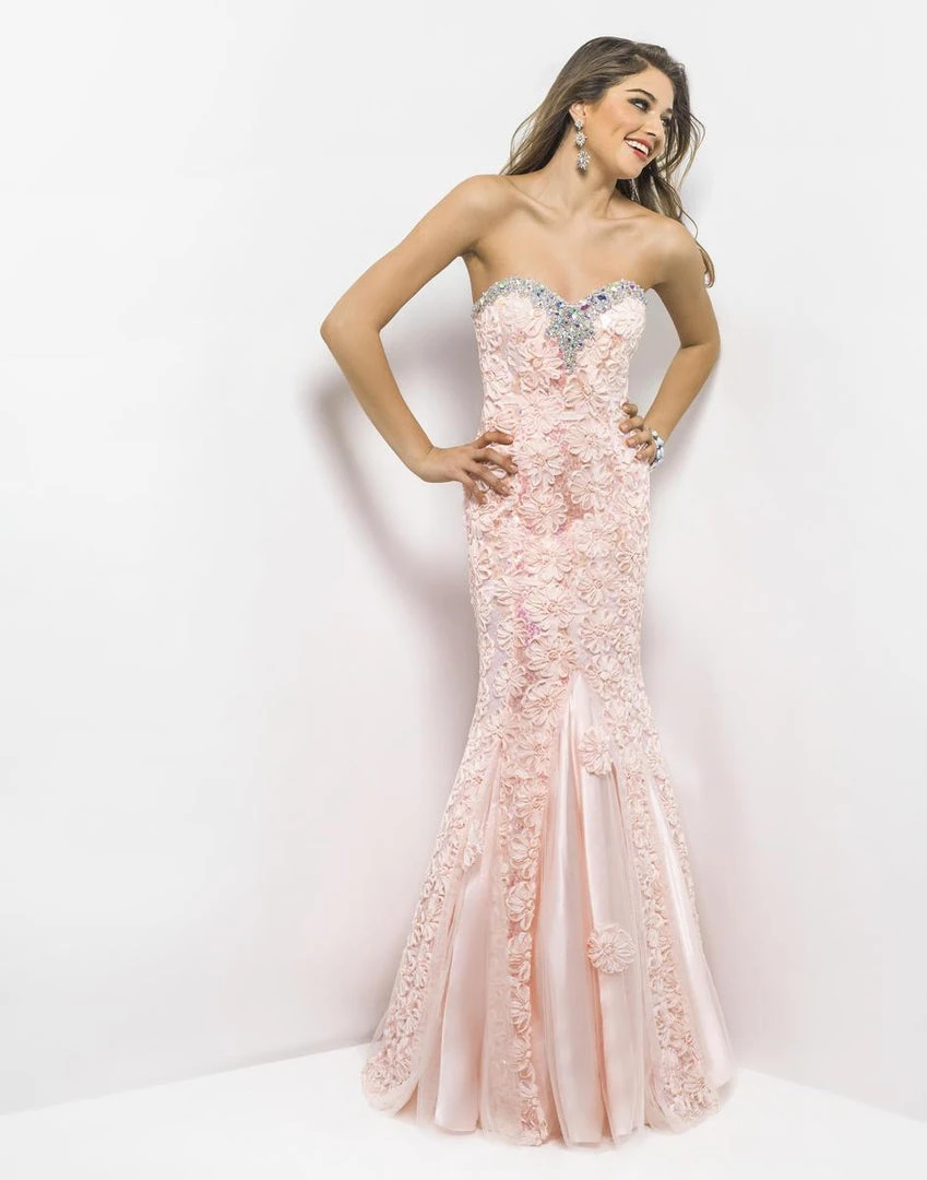 Formal Gowns Blush By Alexia Designs - Embroided Floral Strapless Mermaid Gown 9582 6 Formal Gowns Blush By Alexia Designs - Embroided Floral Strapless Mermaid Gown 9582
