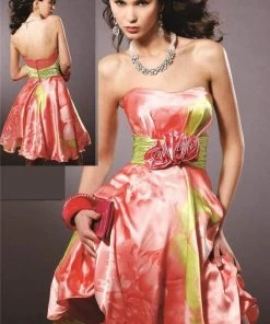 Blush By Alexia Designs - Floral Semi-Sweetheart Cocktail Dress 9128