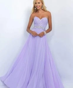 Blush By Alexia Designs - Lovely Crystal Beaded Strapless Gown 11070