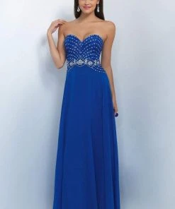 Blush By Alexia Designs - Lovely Crystal Beaded Strapless Gown 11070