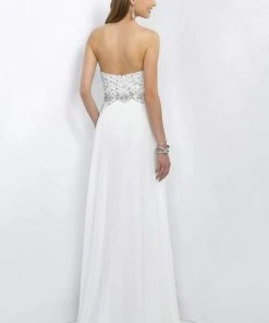 Blush By Alexia Designs - Lovely Crystal Beaded Strapless Gown 11070
