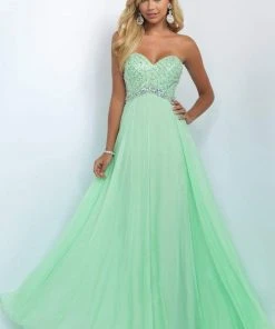 Formal Gowns Blush By Alexia Designs - Lovely Crystal Encrusted A-Line Gown 11050