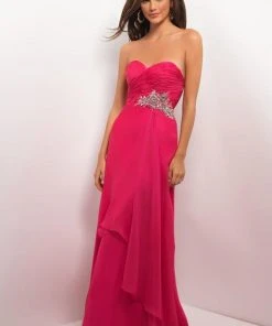 Blush By Alexia Designs - Strapless Pleated Long Dress 9612 Formal Gowns 9 Blush By Alexia Designs - Strapless Pleated Long Dress 9612 Formal Gowns