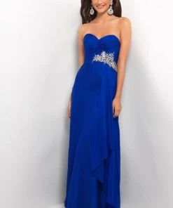 Blush By Alexia Designs - Strapless Pleated Long Dress 9612 Formal Gowns 8 Blush By Alexia Designs - Strapless Pleated Long Dress 9612 Formal Gowns