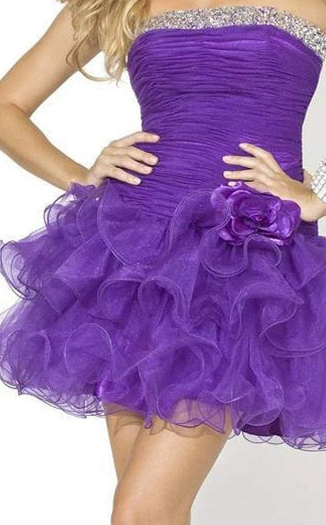 Blush By Alexia Designs - Strapless Ruffled Cocktail Dress X001 4 Blush By Alexia Designs - Strapless Ruffled Cocktail Dress X001