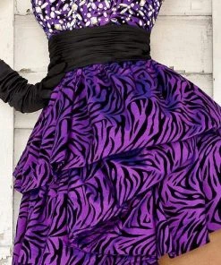 Blush By Alexia Designs - Strapless Zebra Print Cocktail Dress 9282 Cocktail Dresses