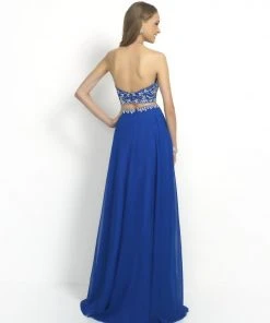 Formal Gowns Blush By Alexia Designs - Two Piece Halter Long Gown 9935