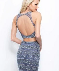 Blush By Alexia Designs - Two Piece Halter Sheath Dress C419 Cocktail Dresses