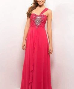 Blush By Alexia Designs - X057 One Shoulder Strap Evening Gown