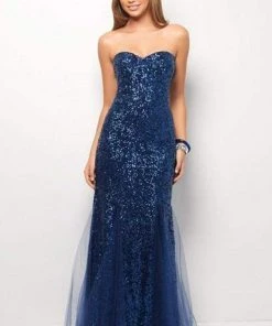 Blush By Alexia Designs - X082 Sequined Sweetheart A-line Dress