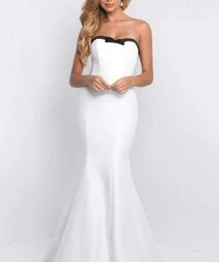 Blush By Alexia Designs Blush - C1046 Contrast Strapless Bow Ornate Mermaid Gown
