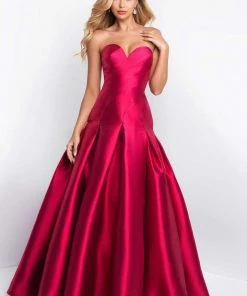 Blush By Alexia Designs Blush - C1067 Strapless Asymmetrical Sculpted Mikado Ballgown Formal Gowns
