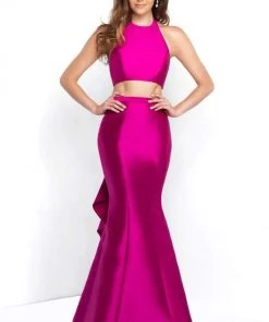 Blush By Alexia Designs Blush - C1078 Halter Neck Two-Piece Mikado Mermaid Gown