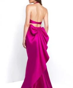 Blush By Alexia Designs Blush - C1078 Halter Neck Two-Piece Mikado Mermaid Gown