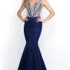 Blush By Alexia Designs Blush - C1086 Sleeveless Crystal Beaded Mikado Evening Gown
