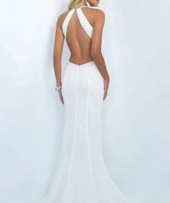 Blush By Alexia Designs Blush - Crystal Embellished High Neck Mermaid Dress 11034 Formal Gowns