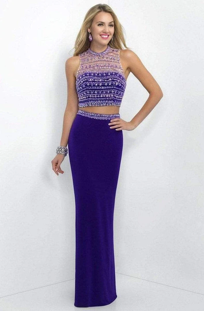 Blush By Alexia Designs Blush - Crystal Encrusted Cropped Top Sheath Dress 11055 3 Blush By Alexia Designs Blush - Crystal Encrusted Cropped Top Sheath Dress 11055