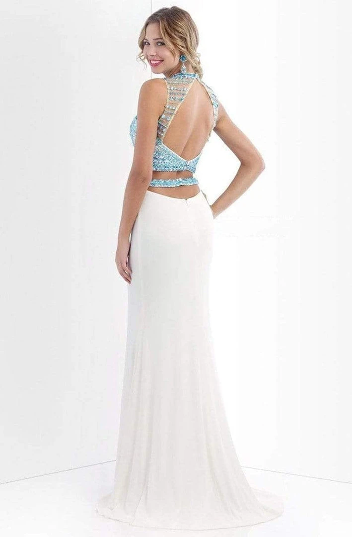 Blush By Alexia Designs Blush - Crystal Encrusted Cropped Top Sheath Dress 11055 5 Blush By Alexia Designs Blush - Crystal Encrusted Cropped Top Sheath Dress 11055