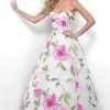Blush By Alexia Designs Blush - Dainty Sweetheart Floral Print A-Line Gown 5621