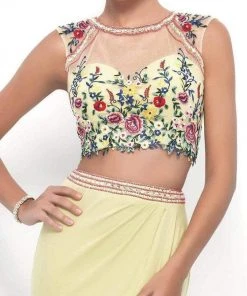 Blush By Alexia Designs Blush - Floral Embroidered Illusion Sheath Gown 11283 10 Blush By Alexia Designs Blush - Floral Embroidered Illusion Sheath Gown 11283