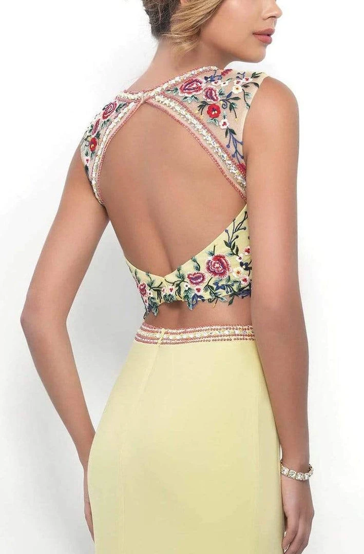 Blush By Alexia Designs Blush - Floral Embroidered Illusion Sheath Gown 11283 7 Blush By Alexia Designs Blush - Floral Embroidered Illusion Sheath Gown 11283